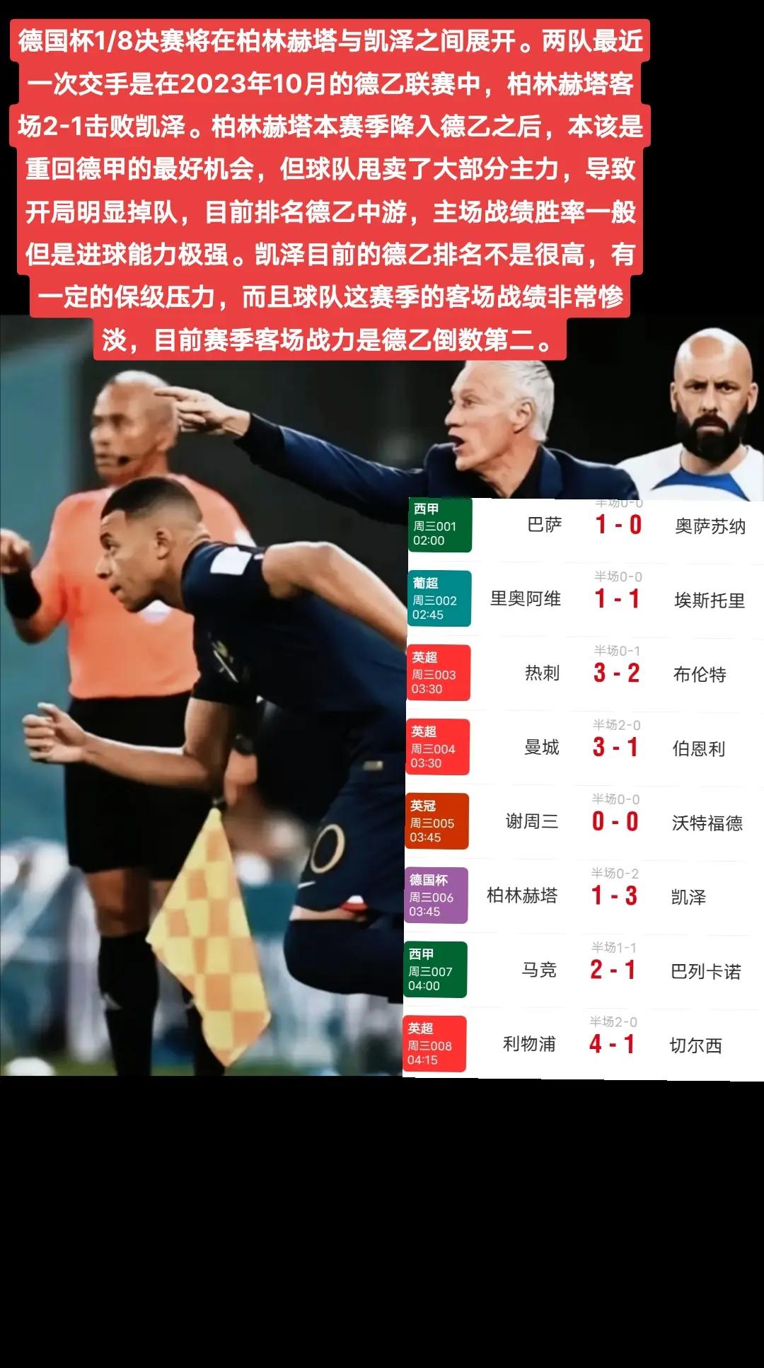 包含柏林赫塔主场惨败，陷入降级区危机的词条